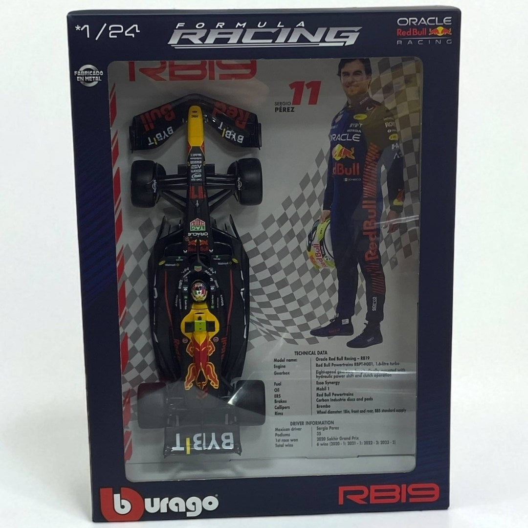 Cuadro Red Bull RB19 #11 Checo Pérez – Auto F1 a Escala 1:24 en Exhibición