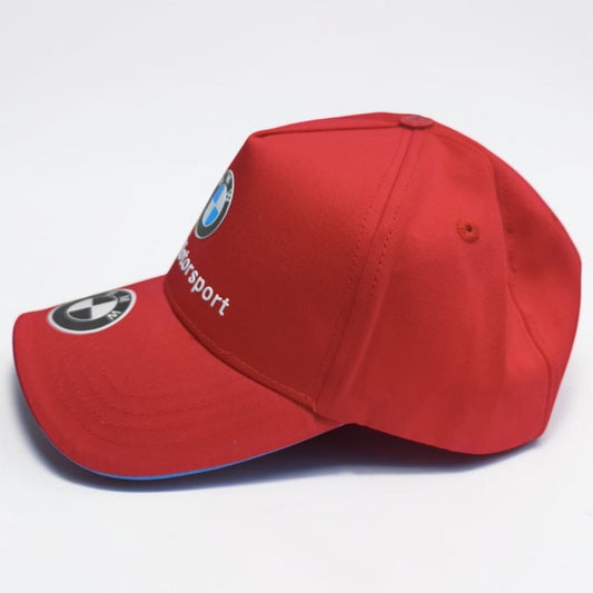 Gorra BMW Roja | Gorra Motorsport Ajustable Estilo Deportivo