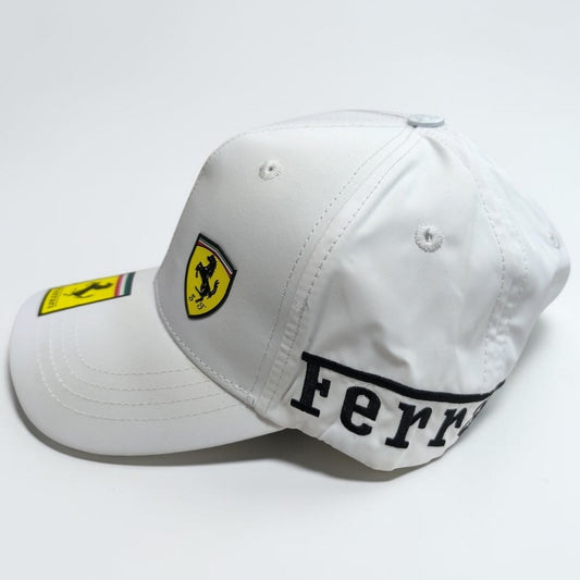 Gorra Ferrari Blanca Scuderia Ferrari | Gorra Fórmula 1 Ajustable Estilo Racing