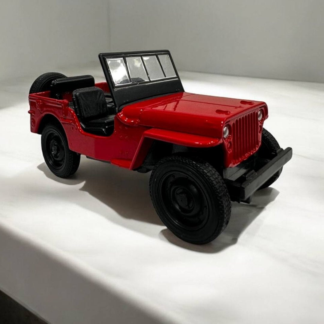 Jeep Clásico 1:32 – Modelo a Escala – Vehículo Todo Terreno Retro Detallado