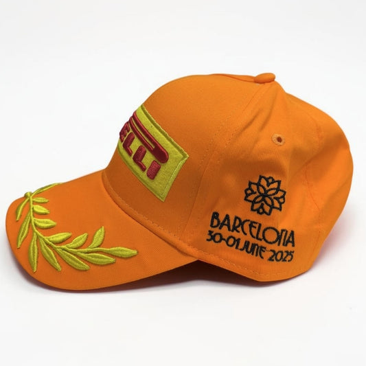 Gorra Pirelli Naranja | Gorra Fórmula 1 Ajustable Estilo Racing