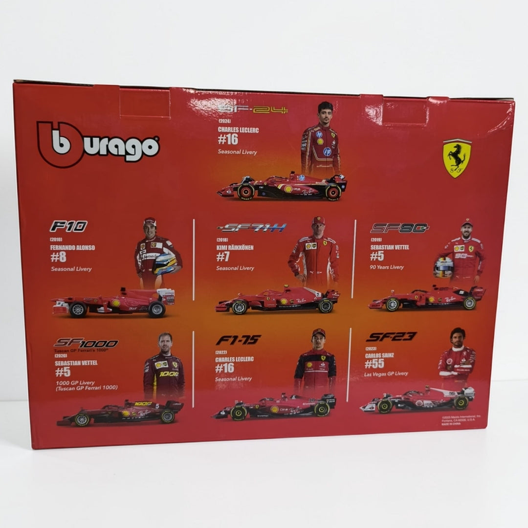 Colección Ferrari x7 Bburago con Exhibidor | Set de Autos Ferrari de Colección