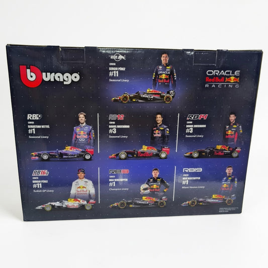 Colección Red Bull F1 x7 Escala 1:43 Bburago con Exhibidor | Set de Monoplazas Fórmula 1 de Colección