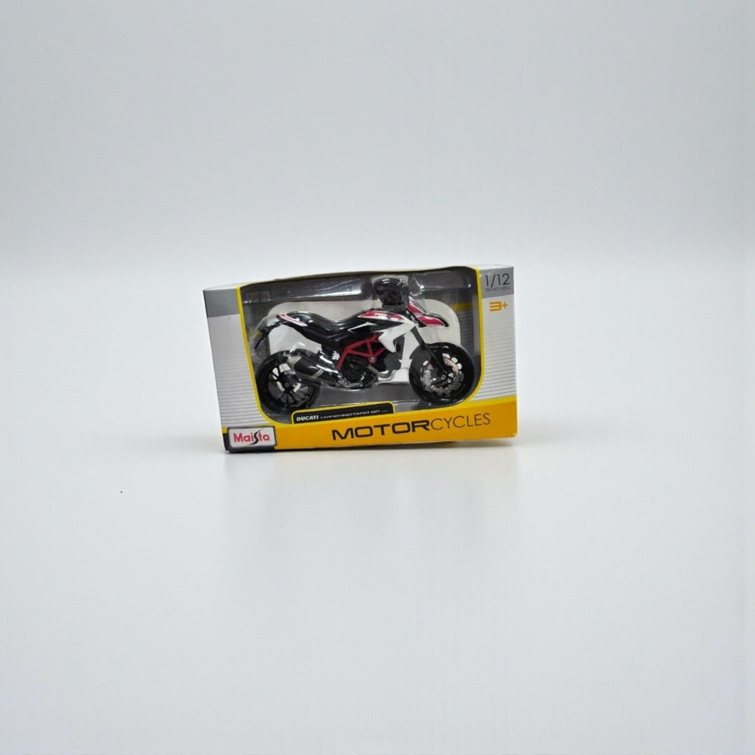 Moto Ducati Hypermotard SP 1:12 – Modelo a Escala Detallado para Coleccionistas