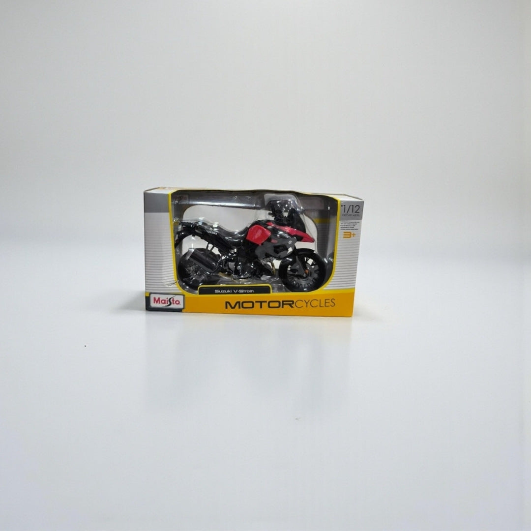 Moto Suzuki V-Strom 1:12 – Modelo a Escala Detallado para Coleccionistas