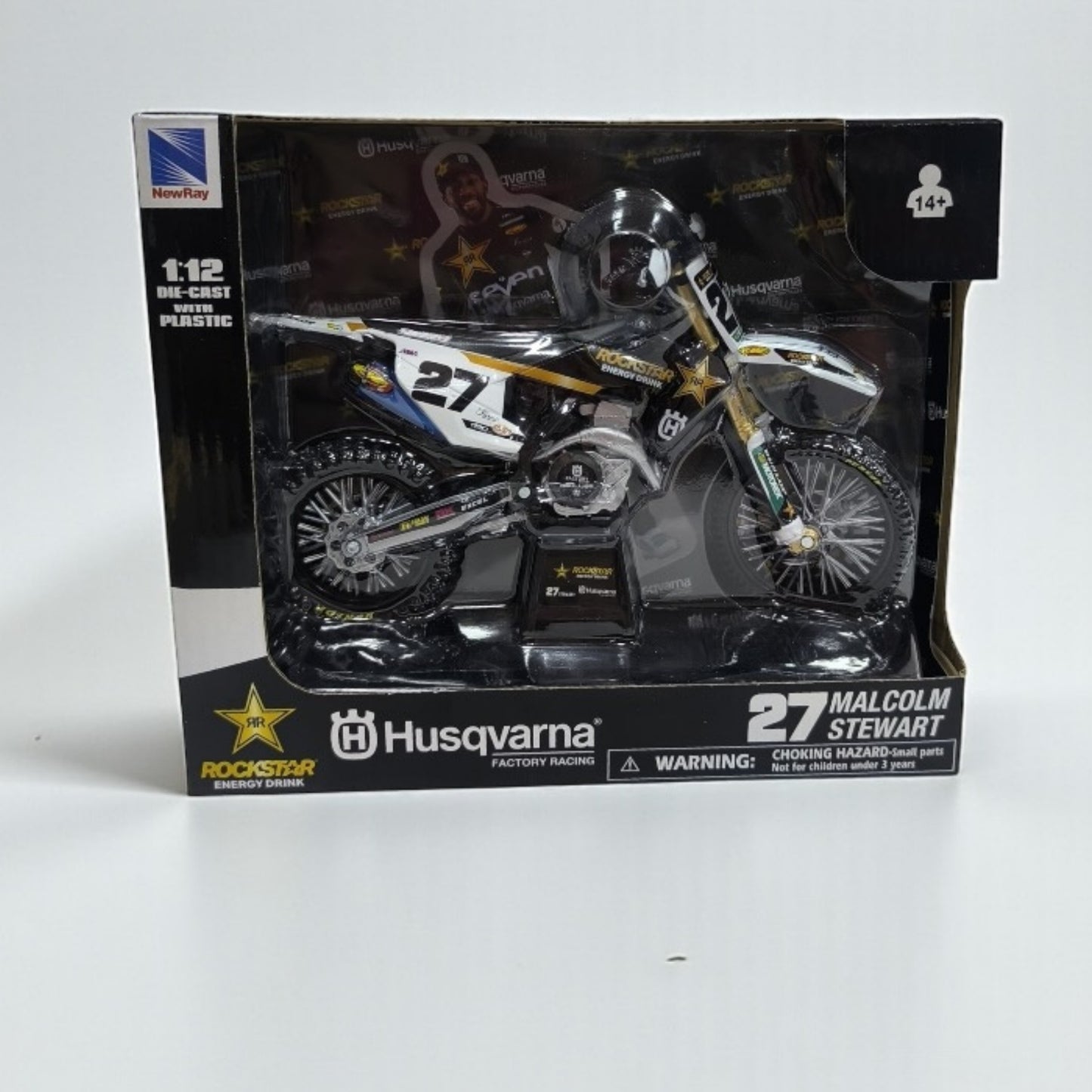 Husqvarna #27 Malcolm Stewart Escala 1:12 – Moto Motocross de Colección