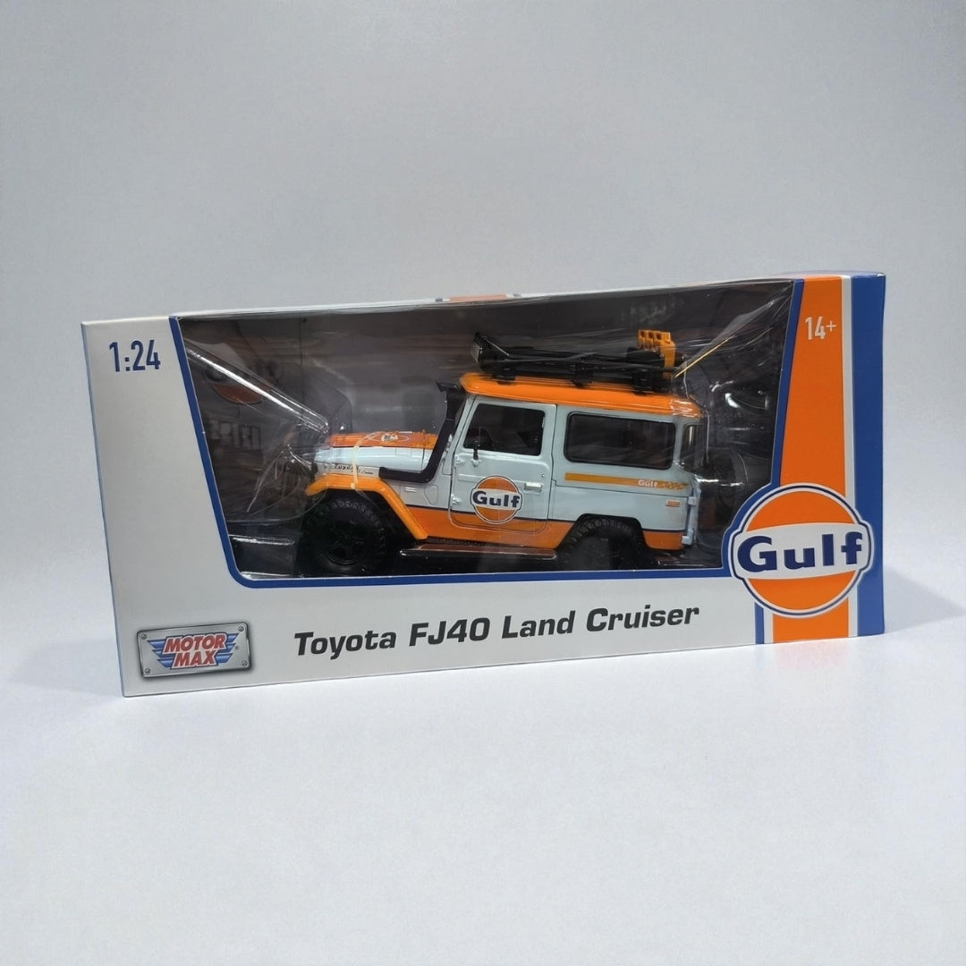 Toyota FJ40 Gulf Edition – Modelo de Colección 1:24 en Metal