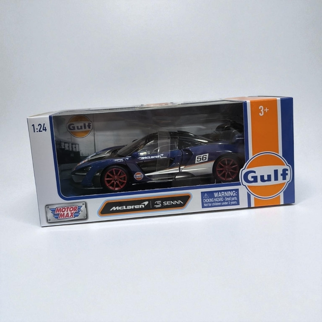 McLaren Senna Gulf Edition – Modelo de Colección 1:24 en Metal