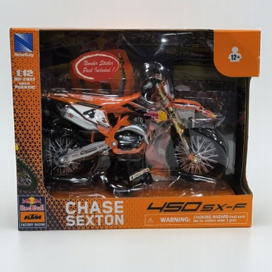 KTM 450 SX-F Chase Sexton Escala 1:12 – Moto Motocross de Colección