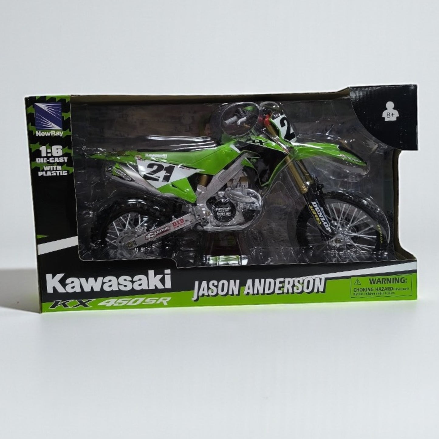 Kawasaki KX 450 Jason Anderson Escala 1:6 – Moto Motocross de Colección Premium