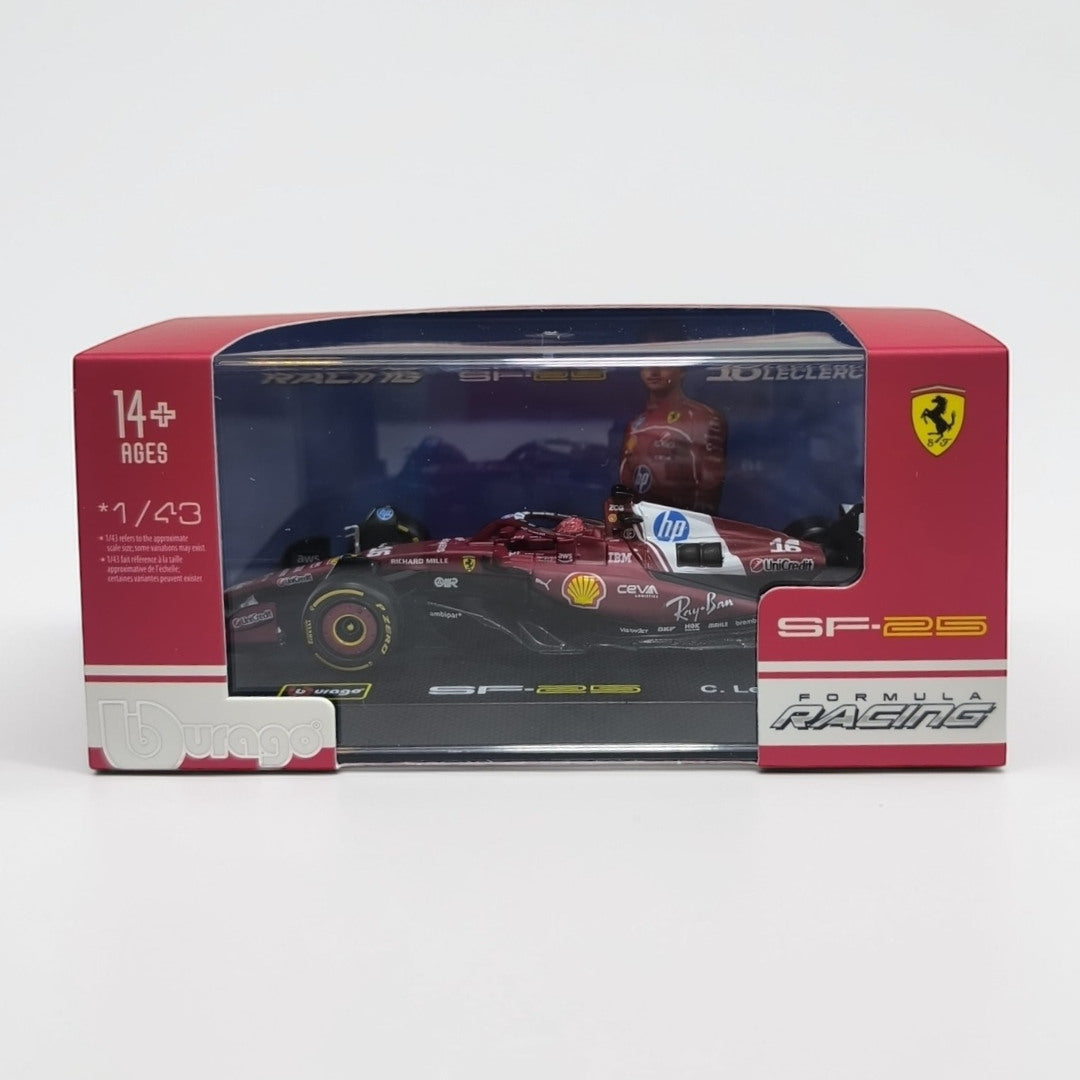 Ferrari SF-25 Charles Leclerc #16 Escala 1:43 – Auto Fórmula 1 de Colección