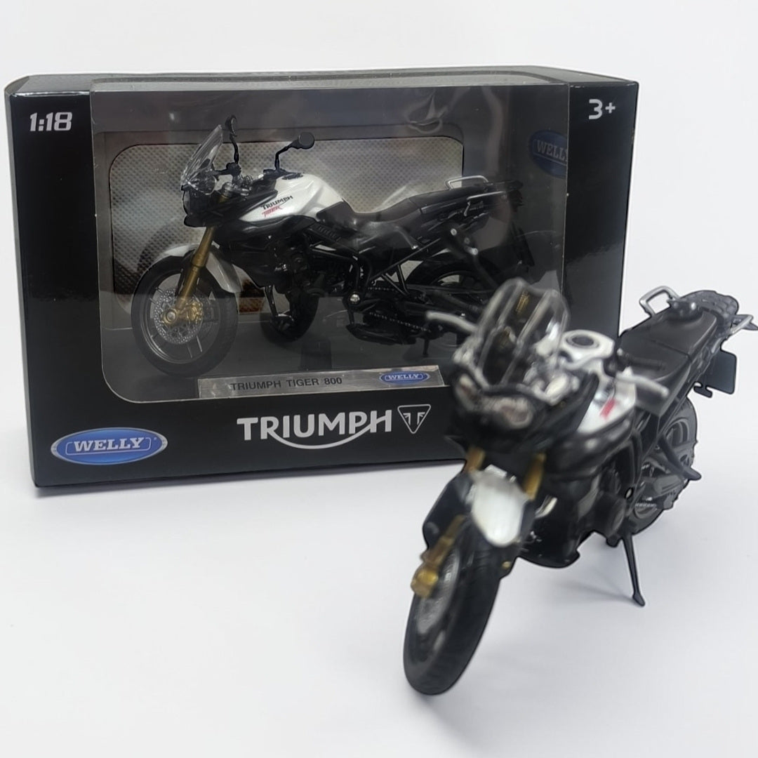 Triumph Tiger Welly Escala 1:18 | Moto Adventure Touring Modelo de Colección