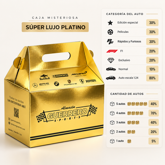 Caja Misteriosa Súper Lujo Platino | Autos a Escala Exclusivos