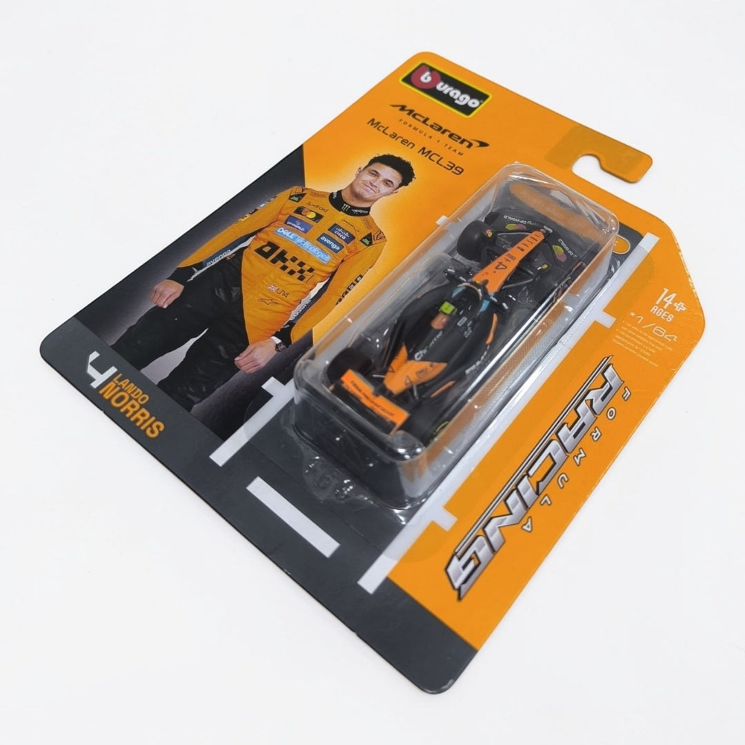 McLaren MCL39 #4 Lando Norris 1:64 Bburago – Auto Fórmula 1 de Colección