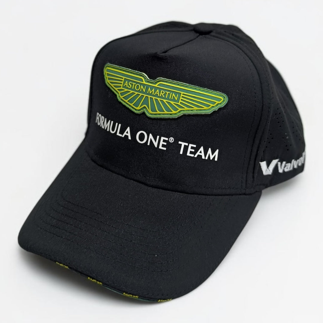 Gorra Aston Martin Negra | Gorra Fórmula 1 Ajustable Estilo Racing