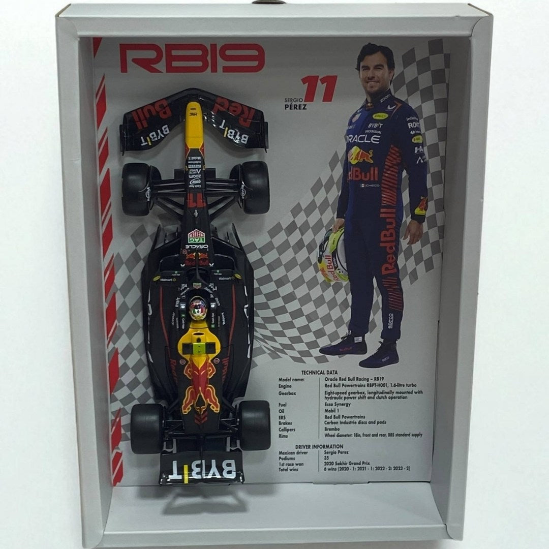 Cuadro Red Bull RB19 #11 Checo Pérez – Auto F1 a Escala 1:24 en Exhibición