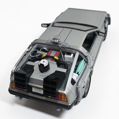 DeLorean Volver al Futuro 2 Welly Escala 1:24 | Máquina del Tiempo Modelo de Colección