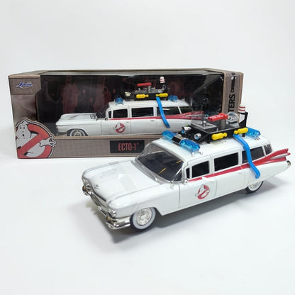 Ecto-1 Cazafantasmas Jada Escala 1:24 | Ghostbusters Auto de Película Modelo de Colección