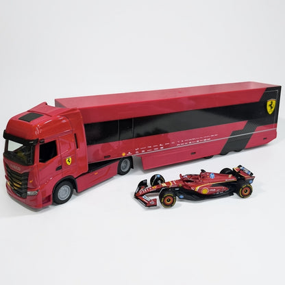 Tractomula Ferrari con Monoplaza F1 1:43 – Camión Transportador de Colección