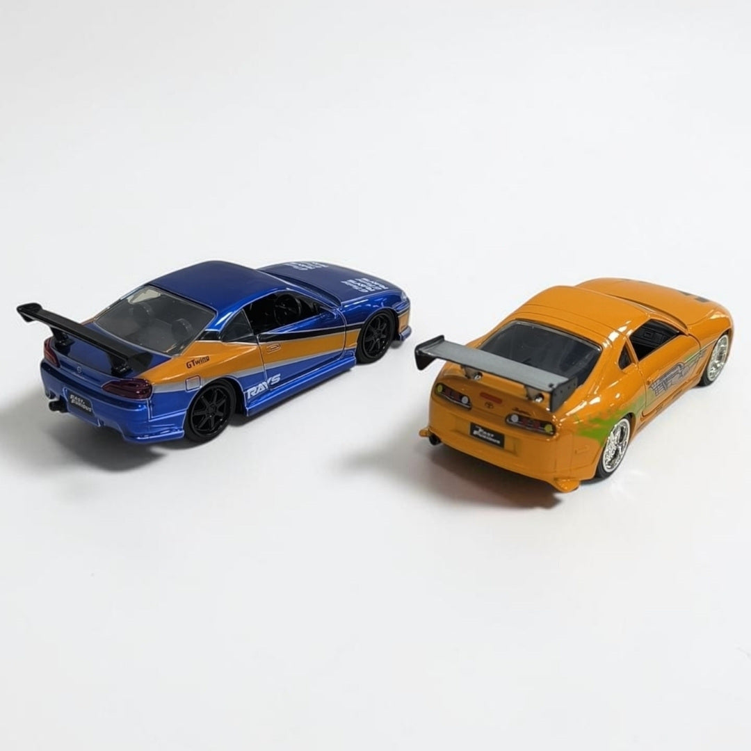 Combo Nissan Silvia y Toyota Supra 1:32 Jada Rápidos y Furiosos | Autos a Escala de Colección