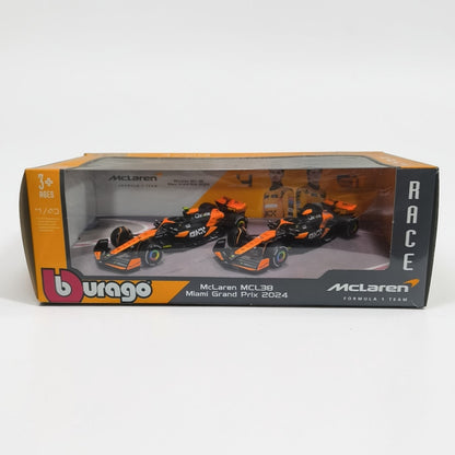 McLaren MCL38 Miami Grand Prix 2024 #4 y #81 Escala 1:43 – Edición Especial Fórmula 1