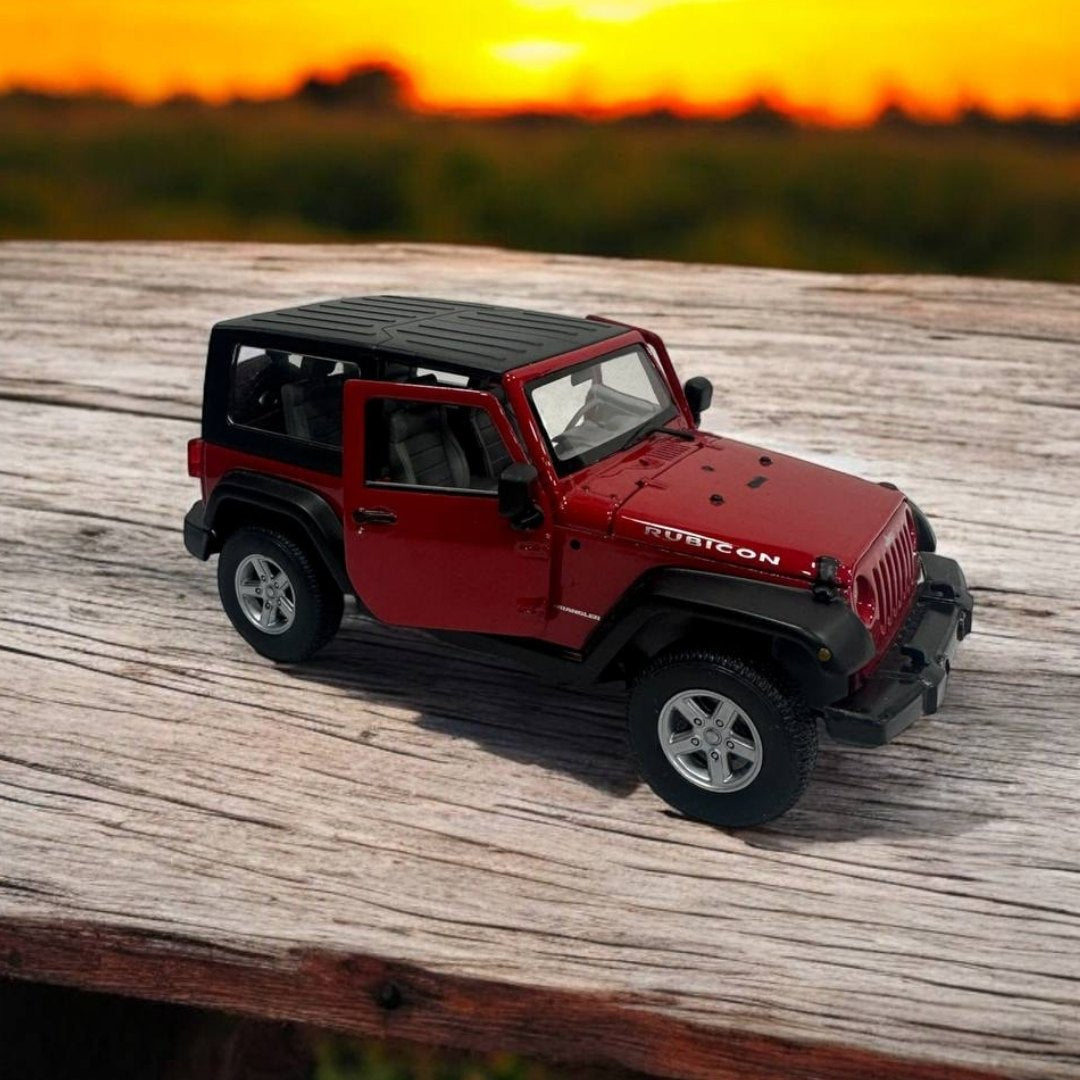 Jeep Rubicon 2016 1:24 – Modelo a Escala en Rojo – Detalles Robustos y Diseño Off-Road