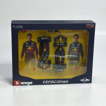 Cuadro Red Bull RB20 Max Verstappen & Checo Pérez – 2 Autos a Escala 1:43 de Colección