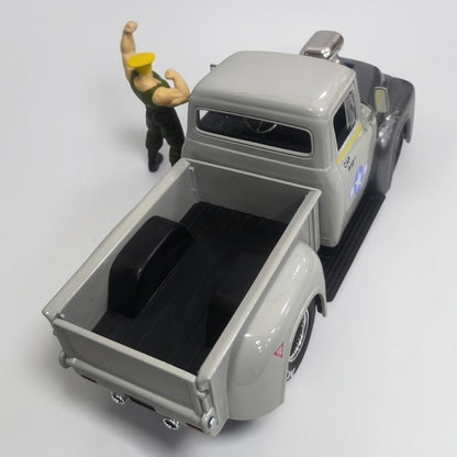 Ford F-100 1956 Guile Street Fighter Jada Escala 1:24 | Pick-Up Clásica Modelo de Colección