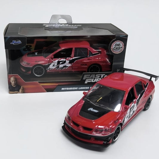 Mitsubishi Lancer Evolution Rojo Rápidos y Furiosos 1:32 Jada | Auto a Escala de Colección
