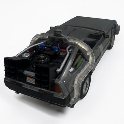 DeLorean Volver al Futuro con Luces Jada Escala 1:24 | Máquina del Tiempo Modelo de Colección