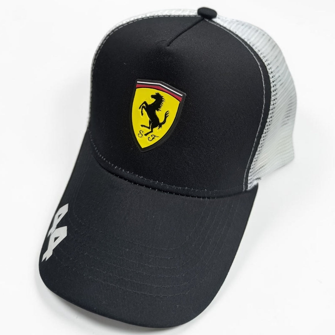 Gorra Ferrari Negra #44 | Scuderia Ferrari Fórmula 1 Estilo Hamilton Ajustable