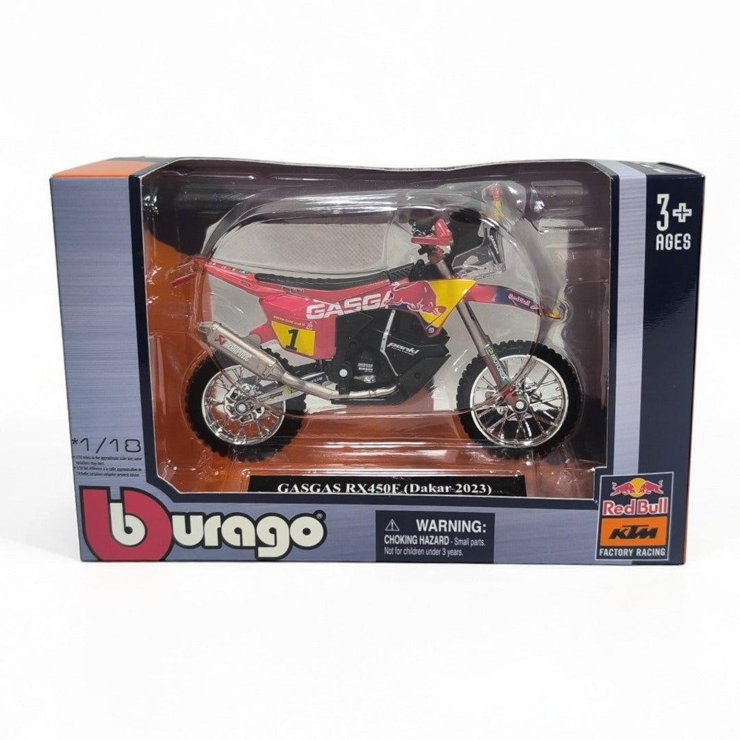GasGas RX450 Dakar 2023 Escala 1:18 – Moto Rally de Colección