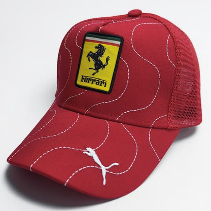 Gorra Ferrari Roja Scuderia Ferrari | Gorra Fórmula 1 Ajustable Estilo Racing