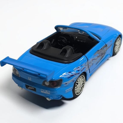 Honda S2000 2001 Azul Rápidos y Furiosos 1:32 Jada | Auto a Escala de Colección