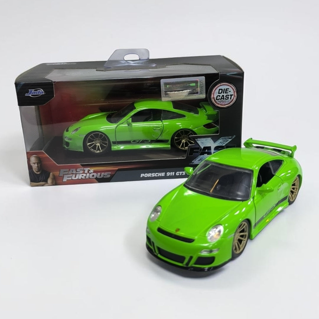 Porsche 911 GT3 Verde Rápidos y Furiosos 1:32 Jada | Auto a Escala de Colección