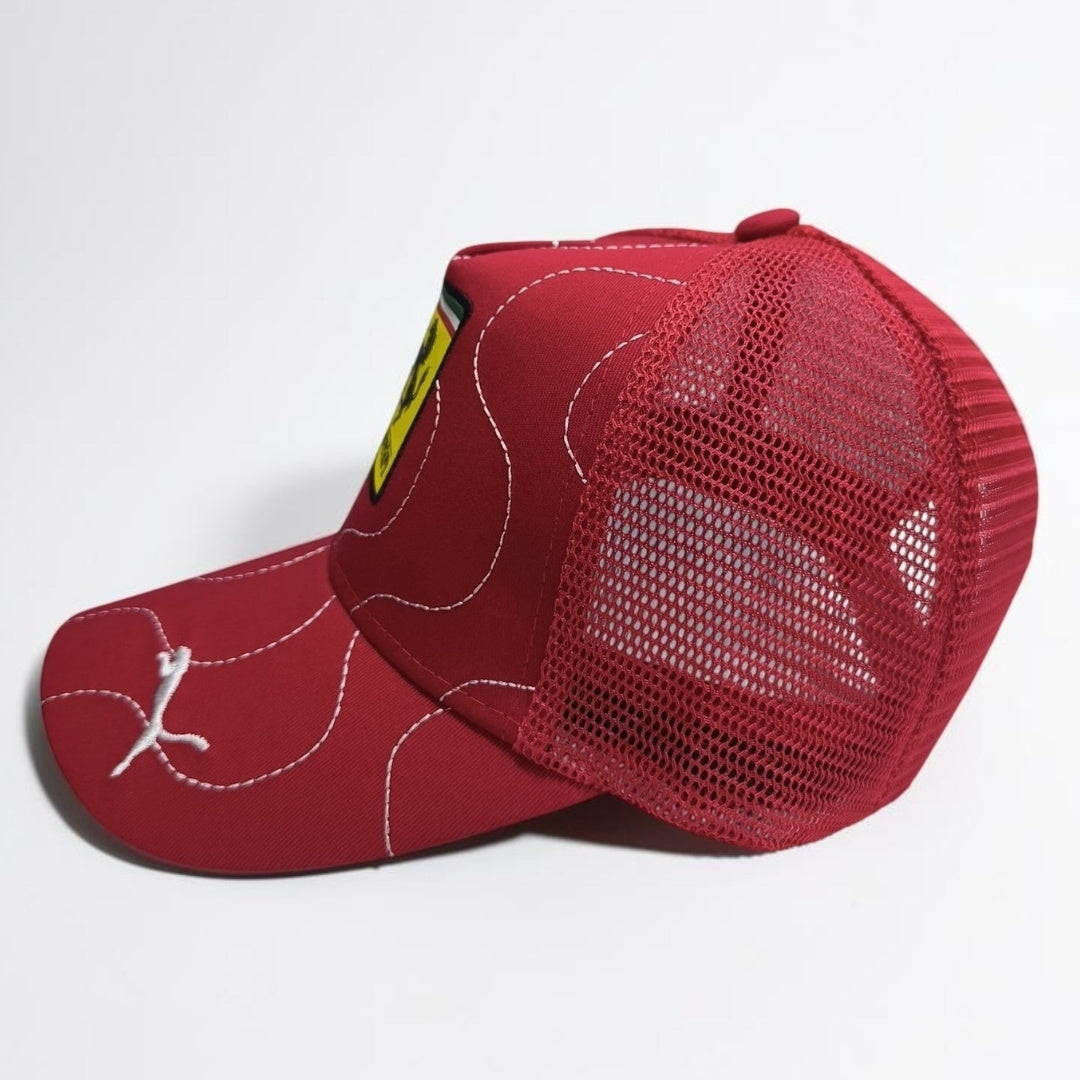 Gorra Ferrari Roja Scuderia Ferrari | Gorra Fórmula 1 Ajustable Estilo Racing