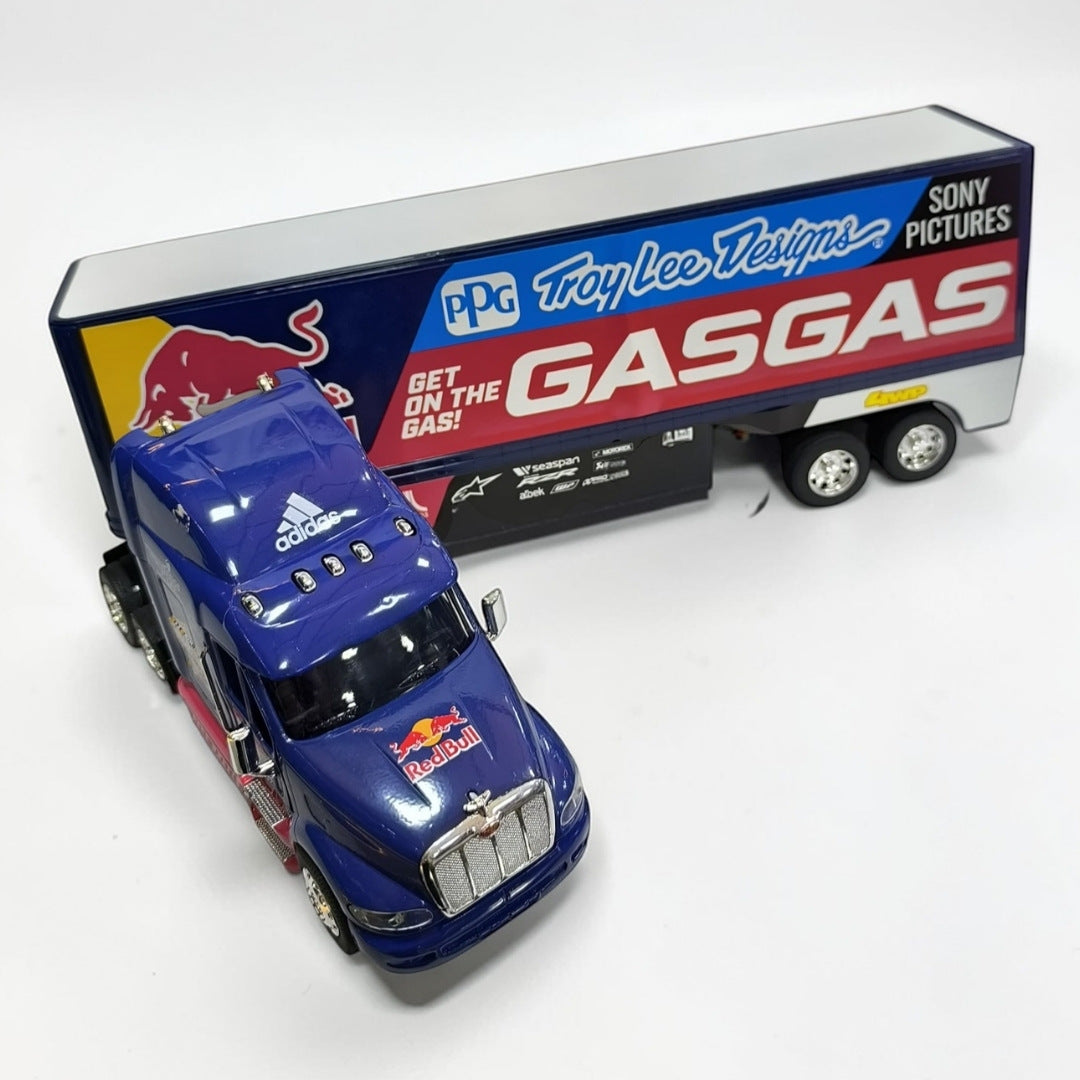 Peterbilt 1:32 Decoración GasGas Red Bull Troy Lee Designs | Camión Personalizado Modelo de Colección