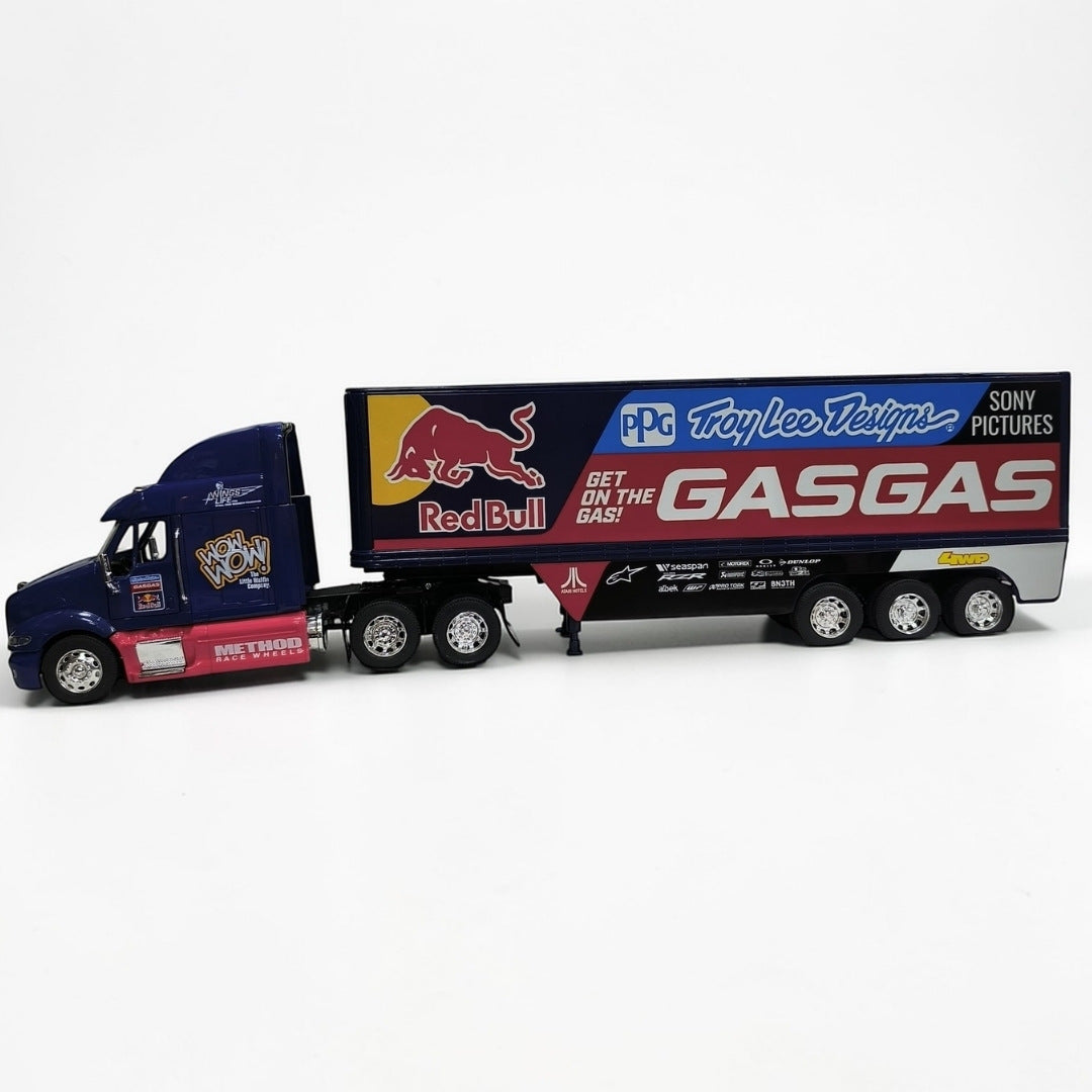 Peterbilt 1:32 Decoración GasGas Red Bull Troy Lee Designs | Camión Personalizado Modelo de Colección