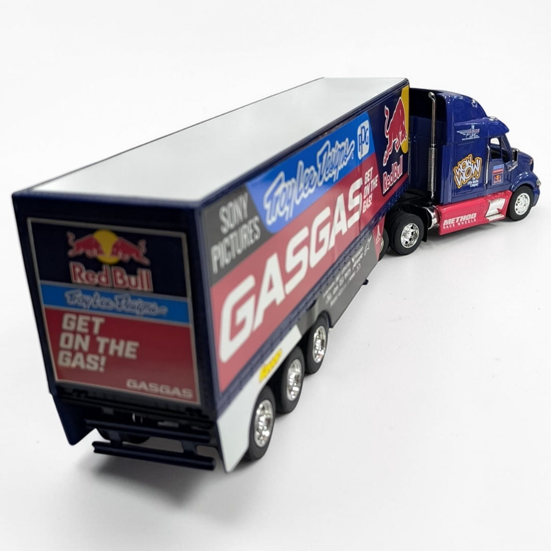Peterbilt 1:32 Decoración GasGas Red Bull Troy Lee Designs | Camión Personalizado Modelo de Colección