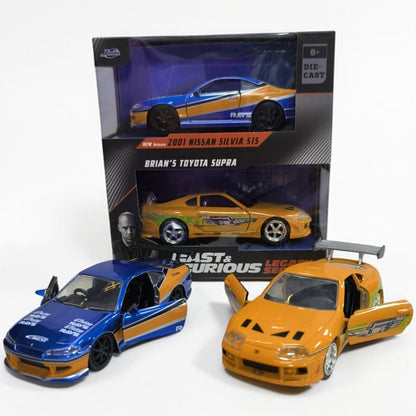 Combo Nissan Silvia y Toyota Supra 1:32 Jada Rápidos y Furiosos | Autos a Escala de Colección