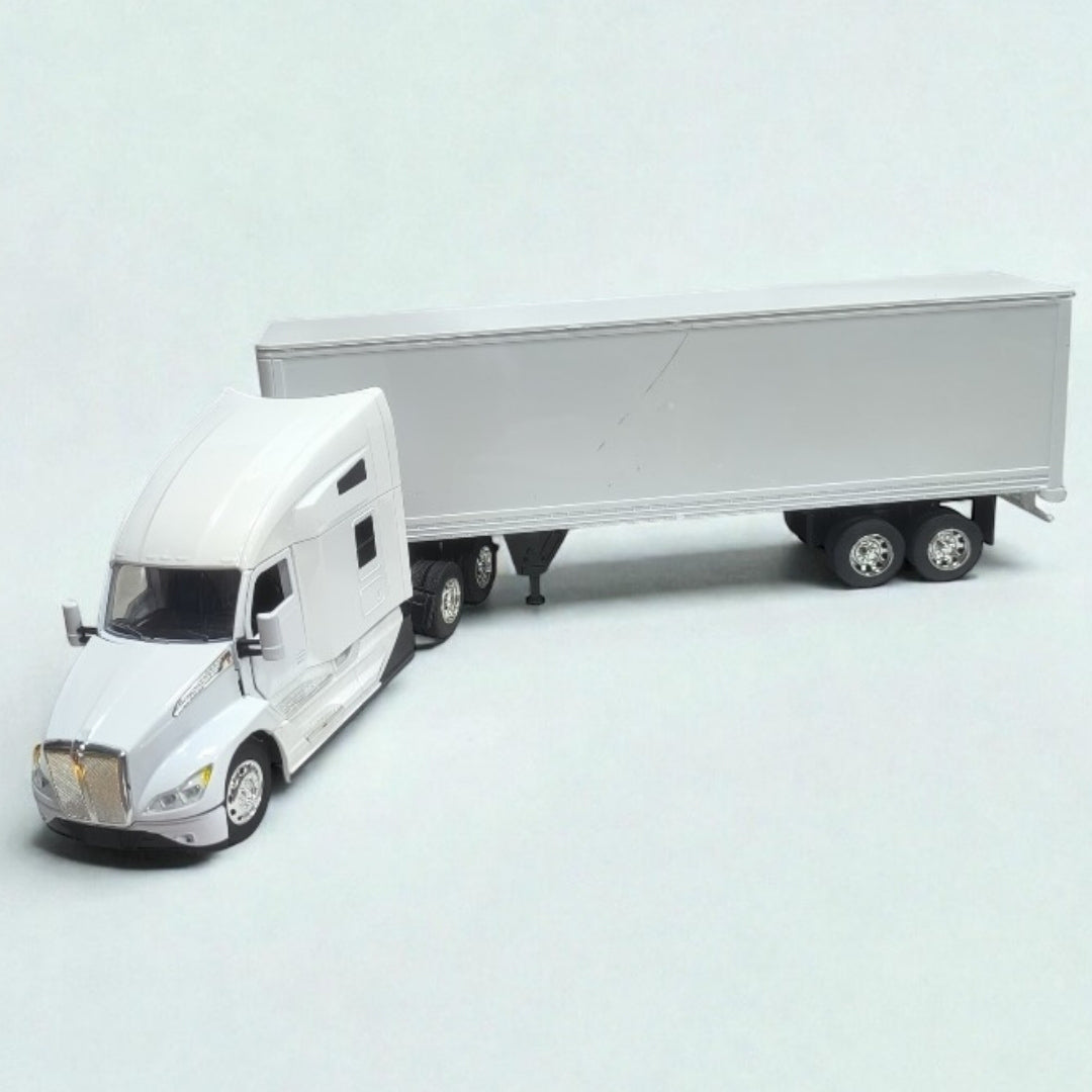 Kenworth T680 con Tráiler Escala 1:32 – Tractocamión de Larga Distancia de Colección