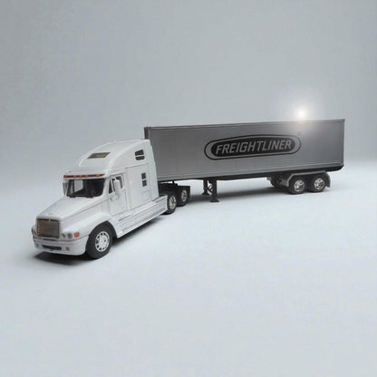 Freightliner Columbia 1:32 con Tráiler Blanco – Camión Clásico de Carga en Edición Premium