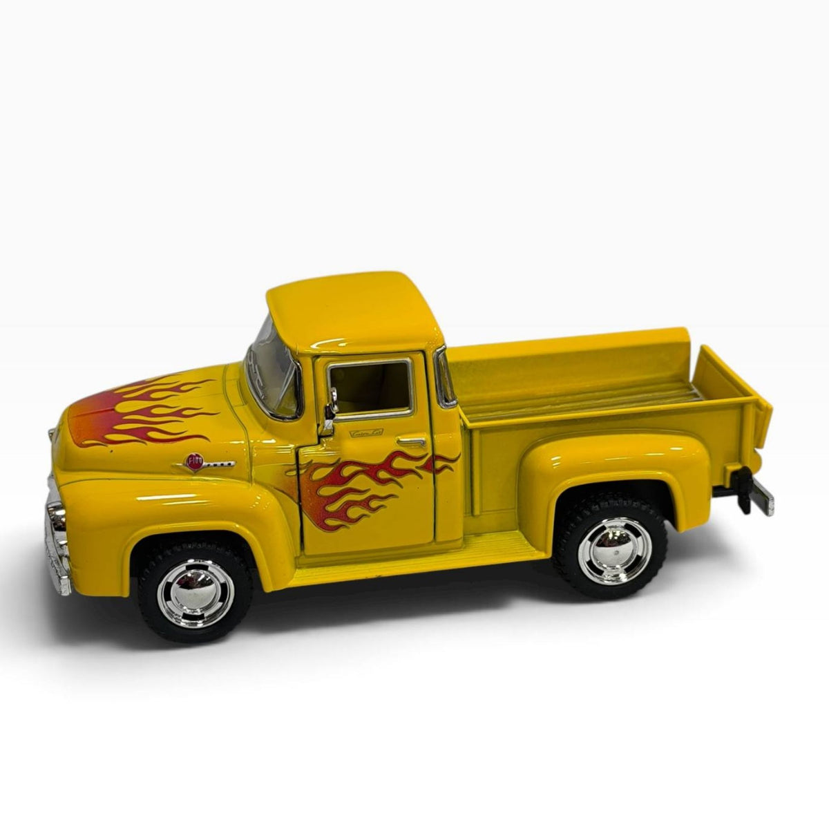 Ford F-100 Pickup 1956 1:32 Amarilla con Flamas