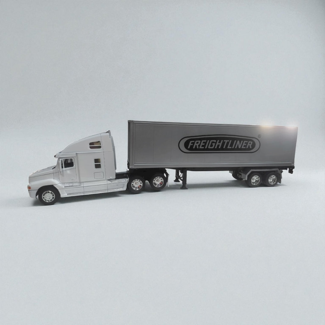 Freightliner Columbia 1:32 con Tráiler Blanco – Camión Clásico de Carga en Edición Premium