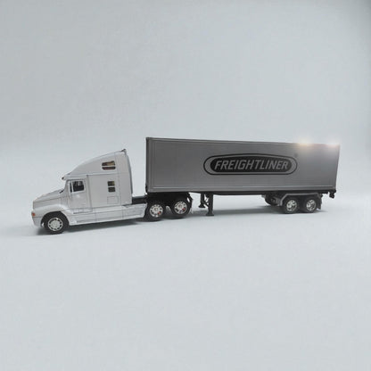 Freightliner Columbia 1:32 con Tráiler Blanco – Camión Clásico de Carga en Edición Premium