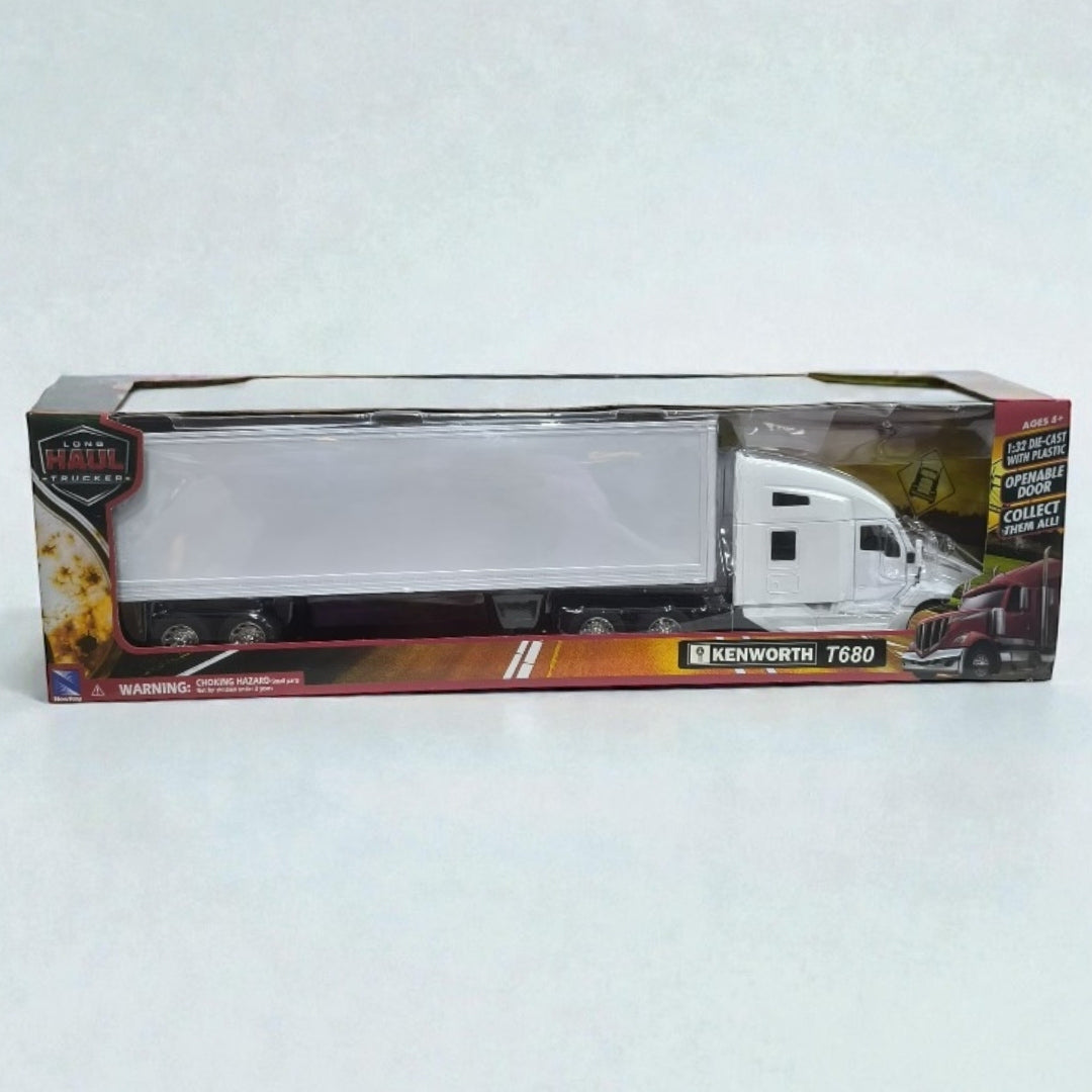 Kenworth T680 con Tráiler Escala 1:32 – Tractocamión de Larga Distancia de Colección