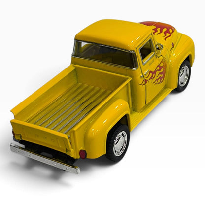 Ford F-100 Pickup 1956 1:32 Amarilla con Flamas