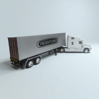 Freightliner Columbia 1:32 con Tráiler Blanco – Camión Clásico de Carga en Edición Premium