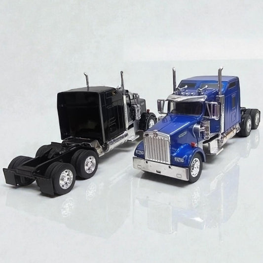 Kenworth W900 Cabezal Negro y Azul Escala 1:32 – Tractocamión Clásico de Colección