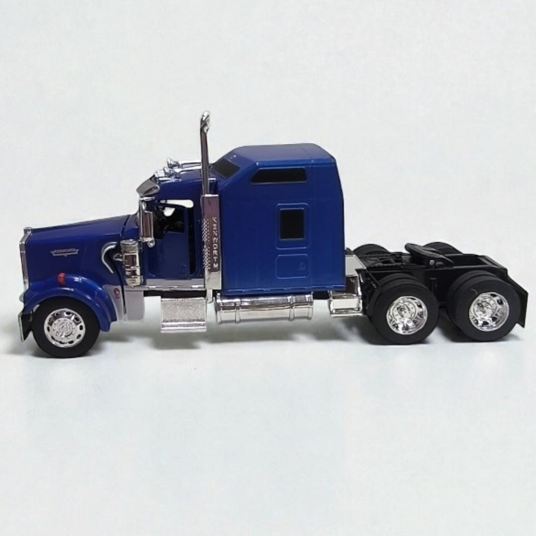Kenworth W900 Cabezal Negro y Azul Escala 1:32 – Tractocamión Clásico de Colección